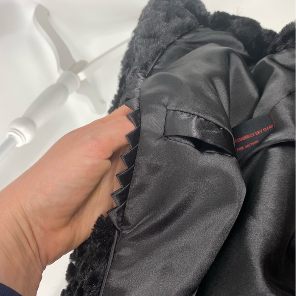 Adrienne Landau Black Faux Fur Moto Jacket - Picture 13 of 16